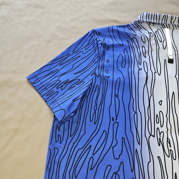 Jamie Sadock Polo Shirt Mens Large Black White Performance Casual Golf Stretch - Picture 13 of 14